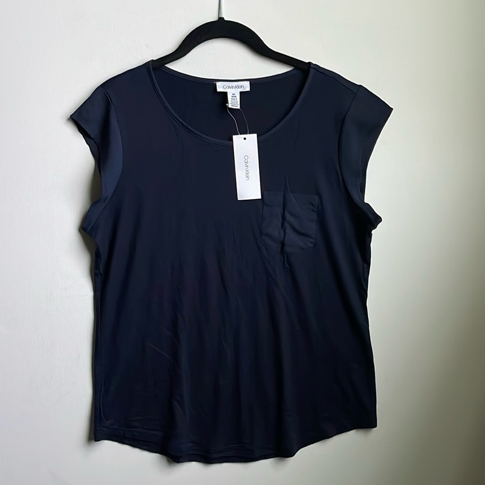 Calvin Klein Women’s Short Sleeve Shirt | Navy | Medium